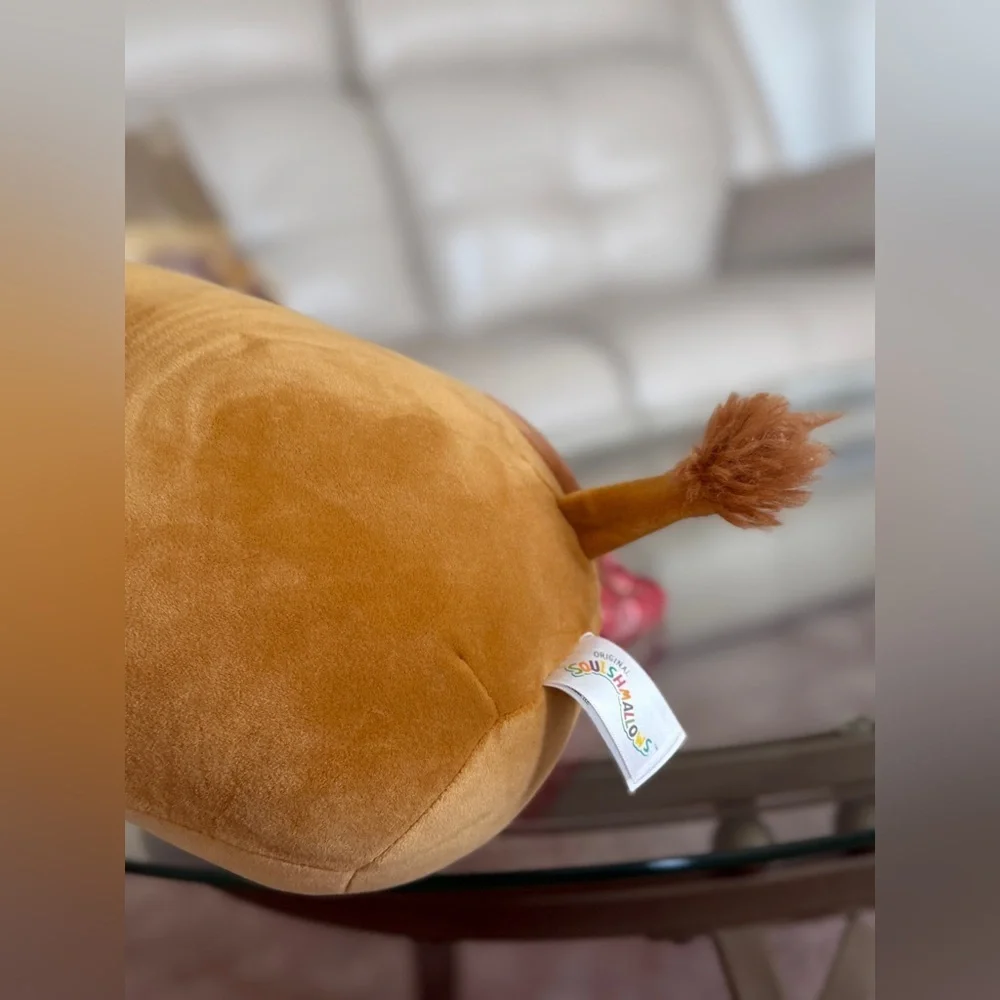 Squishmallows | Jericho | Brown Plush with Red Bow - Picture 6 of 7